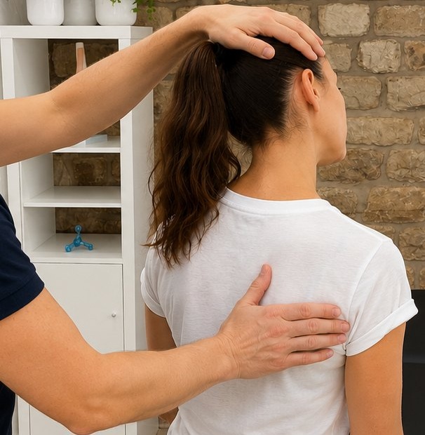 Seated neck and shoulder physiotherapy assessment